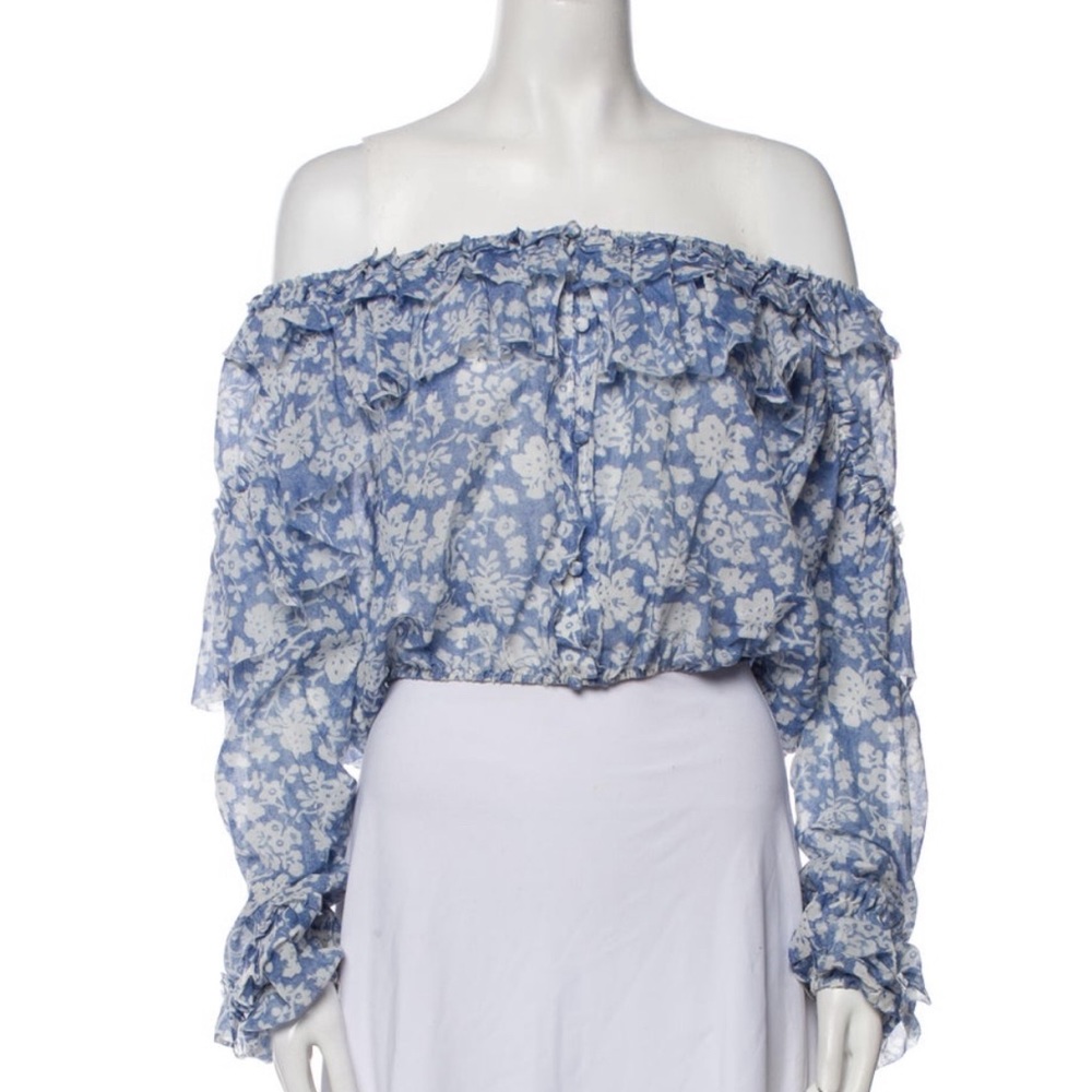 LSF cropped floral top